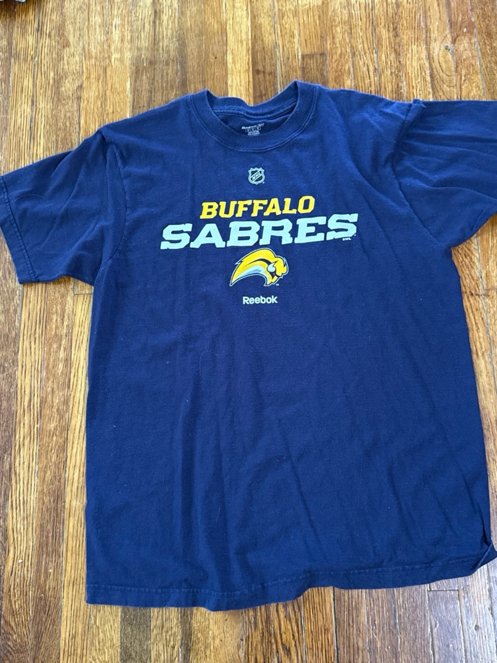 Reebok Navy Vintage Buffalo Sabres Logo Tee